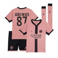 Echipament fotbal Paris Saint-Germain Joao Neves #87 Tricou Treilea 2024-25 pentru copii maneca scurta (+ Pantaloni scurti)